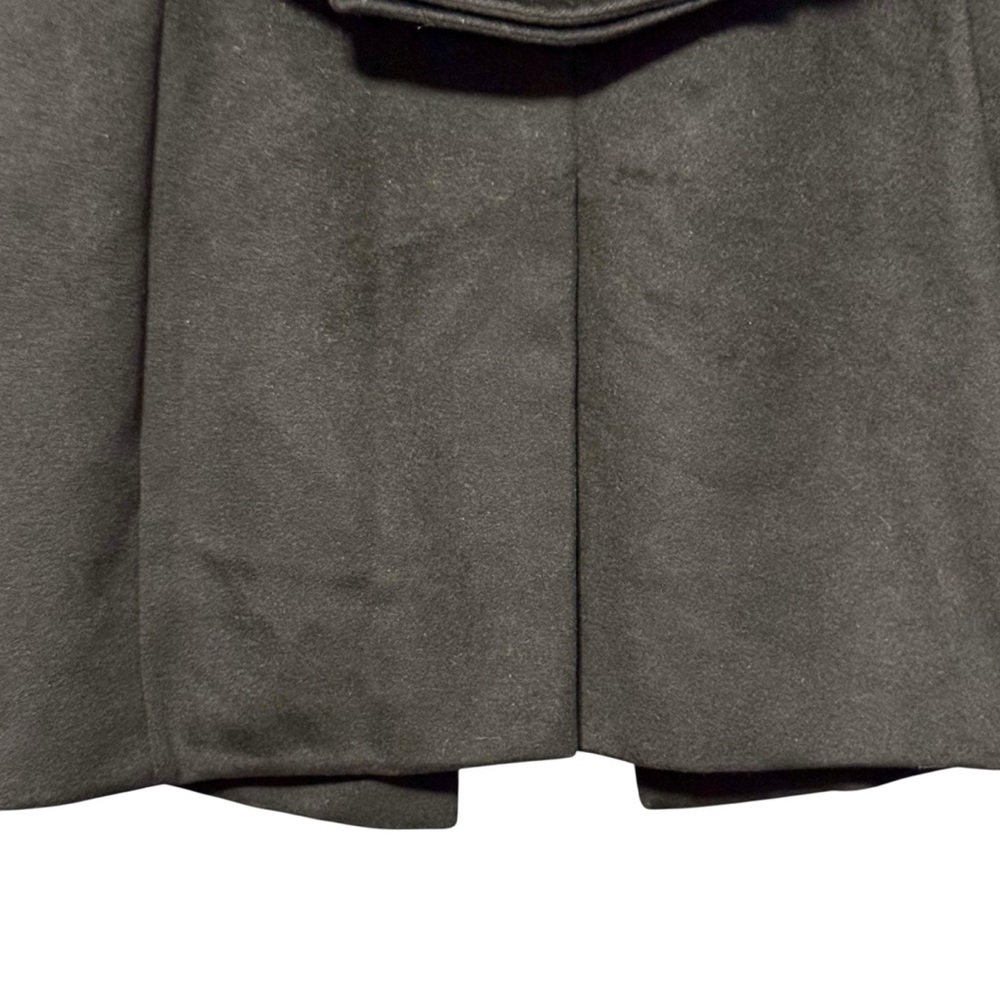 MAX MARA 100% Virgin Wool Made In Italy Double Breasted Black Pea Coat Size 2 - Picture 9 of 14